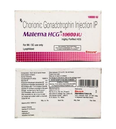Materna Hcg 10000IU Injection 1's - Hormonal Therapy-Tro