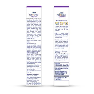 Nestle Resource Diabetic Powder - Vanilla Flavour 400 gm (Pet Jar) - Diabetes (Fitness)