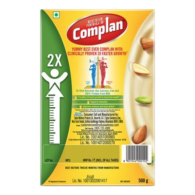 Complan Pista Badam Refill Pack 500 gm - Kids Nutrition