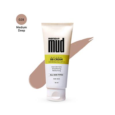 MensXP Mud SPF 15 Men's Natural BB Face Cream - (028 Medium Deep) 50 ml - Lotions & Creams