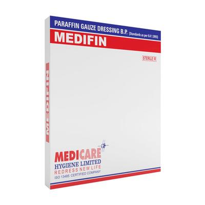 Medica Medifin Parraffin Gauze Dressing 10 cm x 10 cm 1's - Bandages
