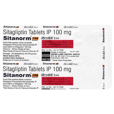 SITANORM 100 Tablet 15's - Diabetes-Ant