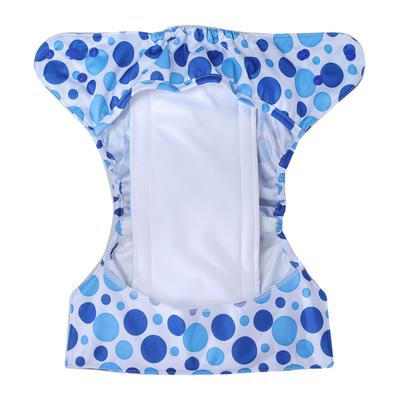 Bumberry Reusable Diaper Cover with 1 Wet Free Insert - Blue Dots - Diapers & Wipes