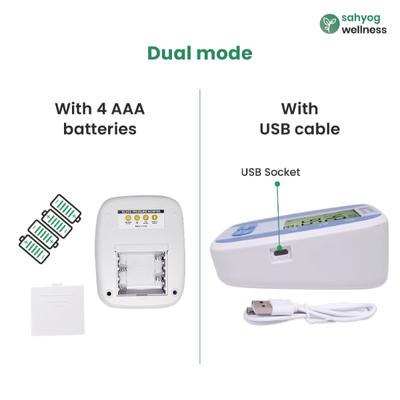 Sahyog Wellness Fully Automatic Upper Arm Digital Blood Pressure Monitor - Blue & Silver (Regular Cuff) (22 - 36 cm) - Blood Pressure Monitors