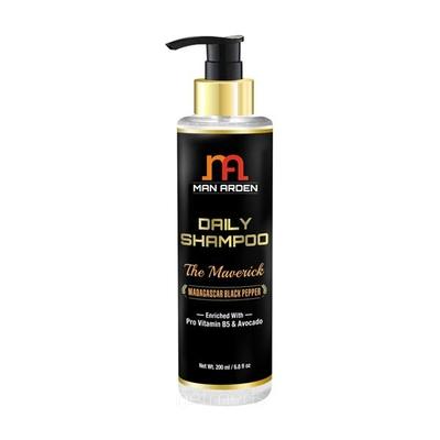 Man Arden Daily Hair Shampoo - The Maverick - No Sulphate - No Paraben - Infused Pro Vitamin B5 & Avocado Oil 200 ml - Shampoos