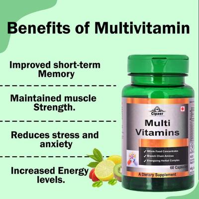 Cipzer Multi Vitamin Capsule 60's - Multi-Vitamins