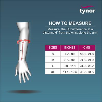 Tynor Elastic Wrist Splint (Right) (XL) (E 01) - Knee/Ankle/Leg/Foot Supports