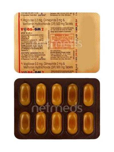 Vogs GM 2mg Tablet 10'S - Diabetes-Ant