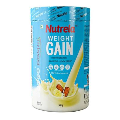 Patanjali Nutrela Weight Gain Powder - Banana 500 gm - Weight Gain