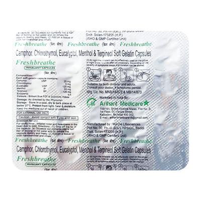FRESHBREATHE INHALANT Capsule 10's - Nasal Congestion-Nas