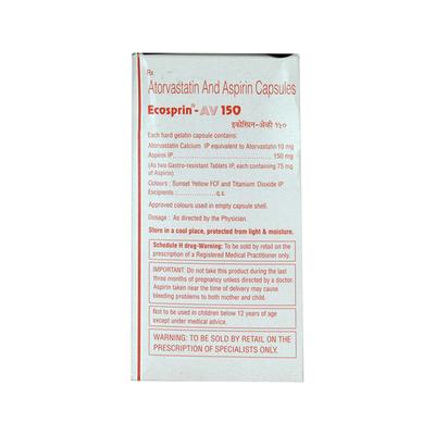 Ecosprin AV 150/20mg Tablet 15'S - Blood Clot-Ant