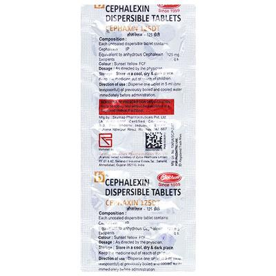 CEPHAXIN DT 125 Tablet 10's - Bacterial Infections-Cep