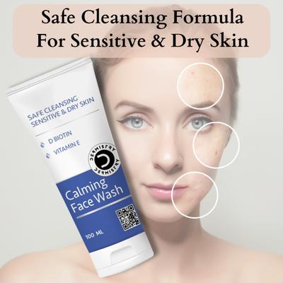 Dermistry Safe Cleansing Sensitive & Dry Skin Face Wash 100 ml - Face Washes
