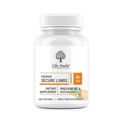 Life Aveda Premium Secure Lungs Veg Capsule 60's - Speciality Medicines
