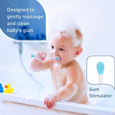 R for Rabbit Stylo Toothcare Set - White Blue - Baby Oral Care