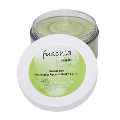 Fuschia Clarifying Face & Body Scrub - Green Tea 100 gm - Face Scrubs