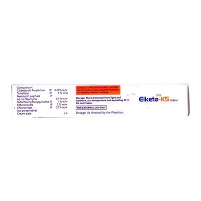ELKETO K5 Cream 15gm - Skin Infections-Toc
