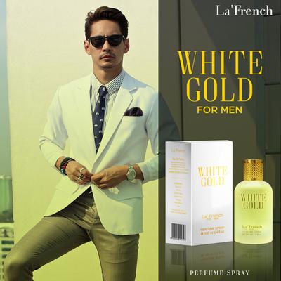 La' French Men's Perfume Spray - White Gold 100 ml - Men Perfumes (Edt/Edp)