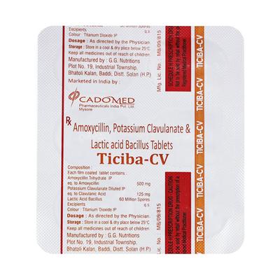 TICIBA CV Tablet 6's - Bacterial Infections-Pen
