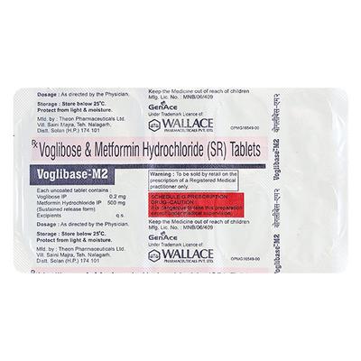 VOGLIBASE M 2 Tablet 10's - Diabetes-Ant