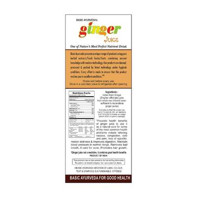 Basic Ayurveda Ginger Juice 500 ml - Ayurvedic Juices