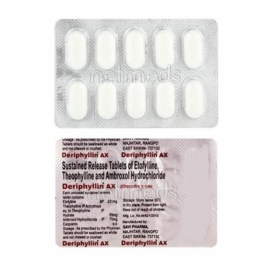 Deriphyllin AX Tablet 10'S - Asthma/COPD-Ast