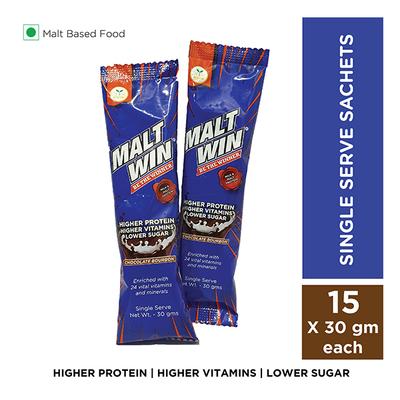 Maltwin Health Drink Powder - Chocolate Flavour (Pack of 15 x 30 gm) - Protein Supplements