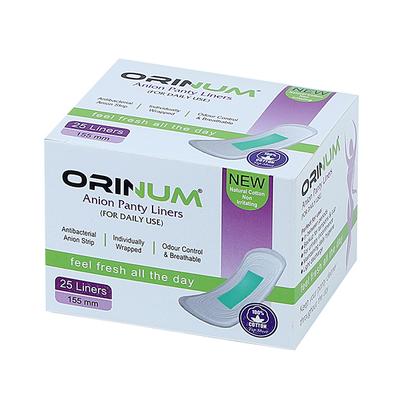 Orinum Anion Panty Liner (155 mm) 25's - Panty Liners