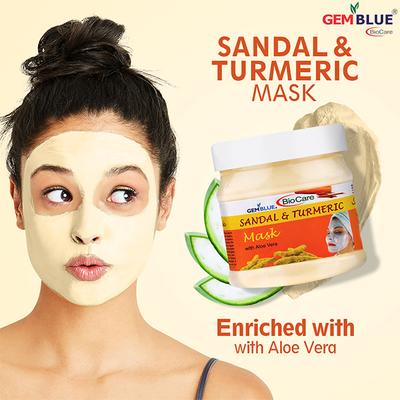 Gemblue Biocare Face Mask - Sandal and Turmeric 500 ml - Masks & Peels