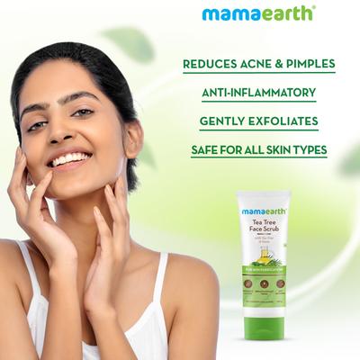 Mamaearth Face Scrub - Tea Tree 100 gm - Face Scrubs
