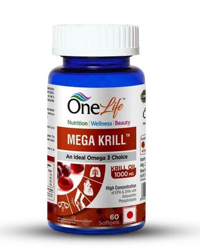 Onelife Mega Krill Softgels 60's - Omega Fish Oil Fatty Acids