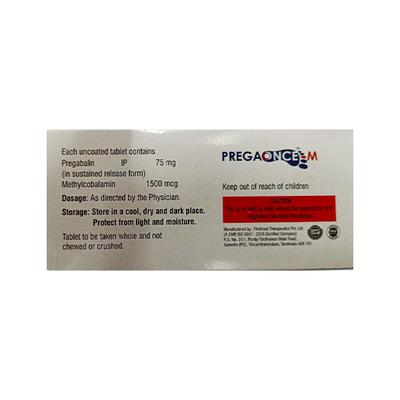 PREGAONCE M Tablet 10's - Neuropathic Pain-Dru