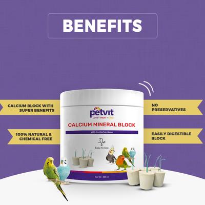 Petvit Calcium Mineral Block 300 gm - Petfood