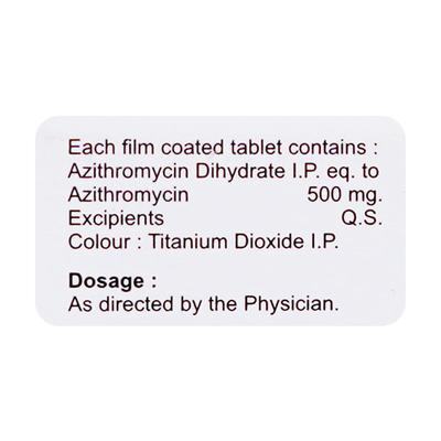 AZITAZ 500 Tablet 5's - Bacterial Infections-Mac