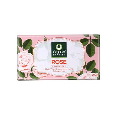 Organic Harvest Bathing Bar - Rose 200 gm - Soaps