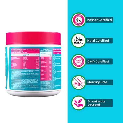 Chicnturix Mighty Collagen Powder - Japanese Marine Collagen Peptides Lemonade Flavour 237 gm - Hair & Skin
