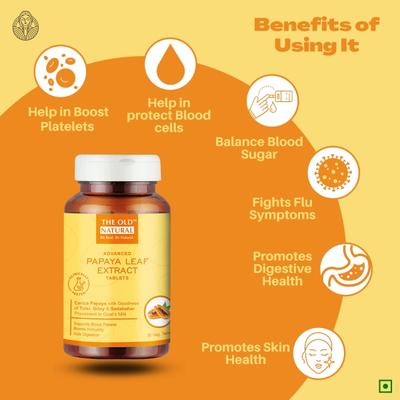 The Old Natural Advanced Papaya Leaf Extract Veg Tablet 30's - Vital Health