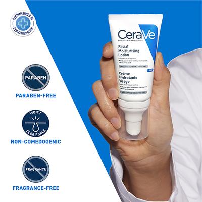 CeraVe PM Facial Moisturising Lotion - Normal to Dry Skin 52 ml - Face Wash & Cleansers