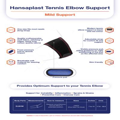 Hansaplast Tennis Elbow Support (One Size Fits All) 1's - Arm/Elbow Supports