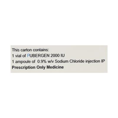 PUBERGEN HP NU 5000iu Injection 1's - Hormonal Therapy-Tro
