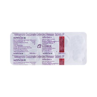METOFIN ER 50mg Tablet 10's - Hypertension-Bet