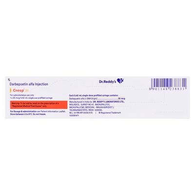 Cresp 25Mcg Injection(Pfs) 0.42ml - Haematopoiesis-Hae