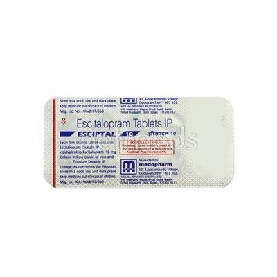 Esciptal 10mg Tablet 10'S - Depression-Ant