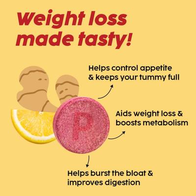 Plix Original Apple Cider Vinegar Effervescent Tablet - Lemon Ginger 15's - Apple Cider Vinegar - Acv