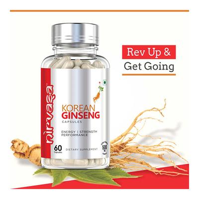 Nirvasa Korean Gingseng Capsule 60's - Herbal Dietary Supplement