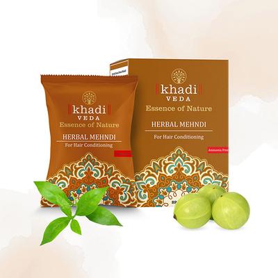 Khadi Veda Herbal Mehndi for Healthy Scalp & Hair - Brown 100 gm - Henna