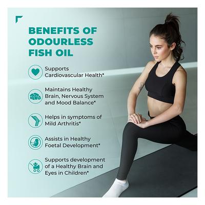 Swisse Ultiboost Odourless Wild Fish Oil 1000 mg Capsule 200's - Omega Fish Oil Fatty Acids