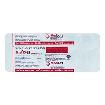 ZITCEF LB Tablet 10's - Bacterial Infections-Cep