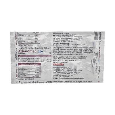 Adenomac 200mg Tablet 10'S - Liver Disease