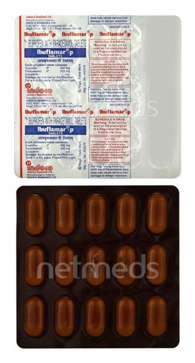 Ibuflamar P 400mg Tablet 15'S - Pain relief-Ano